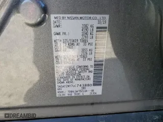 2020 Nissan Rogue SL with VIN 5N1AT2MT7LC743880, listed as a Copart auction lot 52159085 with 118,532 mi miles and Clean Title. Bid and sale history available at carsss.com. Image 13.