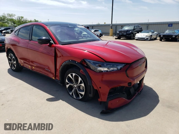 2021 Ford Mustang Mach-E Premium with VIN 3FMTK3SU5MMA03399, listed as a Copart auction lot 45733184 with Not provided miles and Salvage title. Bid and sale history available at DreamBid. Image 4.