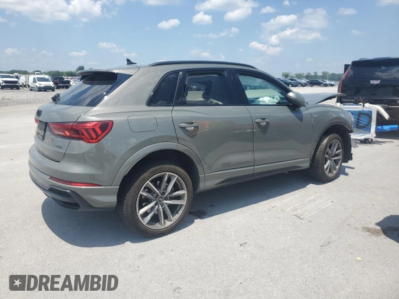 2022 Audi Q3 S line Premium Plus with VIN WA1EECF33N1143143, listed as a Copart auction lot 62233115 with Not provided miles and Salvage title. Bid and sale history available at DreamBid. Image 3.