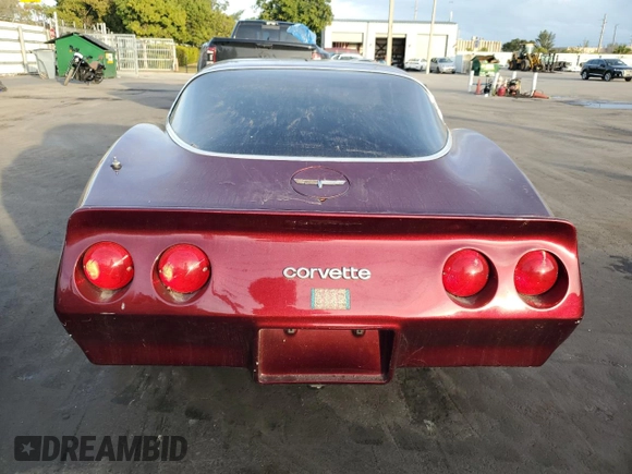 1980 Chevrolet Corvette z VIN 1Z878AS408894, wystawiony jako Copart lot #86595784 z przebiegiem 151 748 mil mil oraz Szkoda całkowita • Salvage title. Historia ofert i sprzedaży dostępna na DreamBid. Obrazek 6.