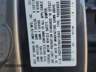 2012 Honda Accord EX with VIN 1HGCP2E78CA126892, listed as a Copart auction lot 77391944 with 180,176 mi miles and Salvage title. Bid and sale history available at DreamBid. Image 13.