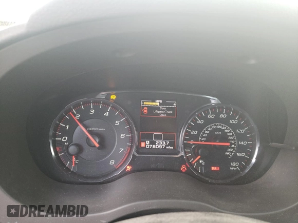 2018 Subaru WRX Limited with VIN JF1VA1H66J9826825, listed as a Copart auction lot 40326103 with 78,097 mi miles. Bid and sale history available at carsss.com. Image 9.