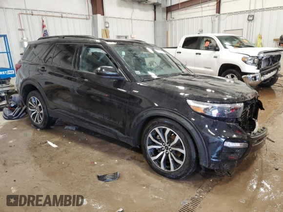 2023 Ford Explorer ST-Line z VIN 1FMSK8KH4PGC23174, wystawiony jako Copart lot #87657665 z przebiegiem 21 082 mil mil oraz Szkoda całkowita • Salvage title. Historia ofert i sprzedaży dostępna na DreamBid. Obrazek 4.