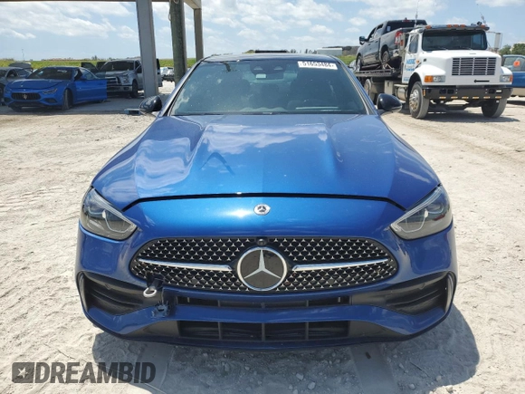 2023 Mercedes-Benz C 300 with VIN W1KAF4GB9PR150301, listed as a Copart auction lot 51653484 with 8,023 mi miles and Salvage Title. Bid and sale history available at carsss.com. Image 5.