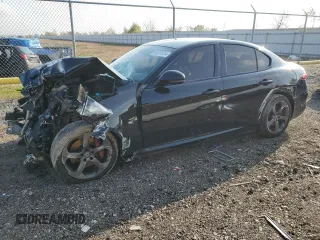 2018 Alfa Romeo Giulia with VIN ZARFAEDN8J7579215, listed as a Copart auction lot 86781414 with 0 mi miles and Salvage Title. Bid and sale history available at carsss.com. Image 1.