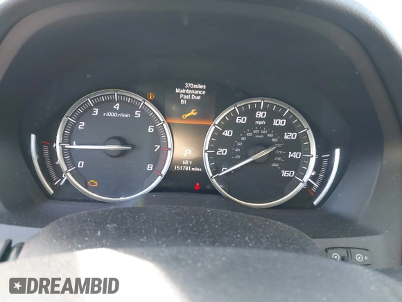 2016 Acura MDX with VIN 5FRYD3H22GB011042, listed as a IAAI auction lot 41383286 with 151,781 mi miles. Bid and sale history available at carsss.com. Image 7.