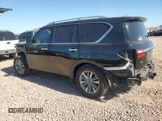 2020 Infiniti QX80 Luxe with VIN JN8AZ2NE6L9253306, listed as a Copart auction lot 43617795 with 129,691 mi miles and Salvage Title. Bid and sale history available at DreamBid. Image 2.