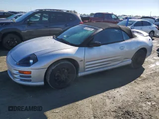 2001 Mitsubishi Eclipse GT with VIN 4A3AE55H01E003998, listed as a Copart auction lot 80507194 with 141,650 mi miles and Salvage Title. Bid and sale history available at carsss.com. Image 1.