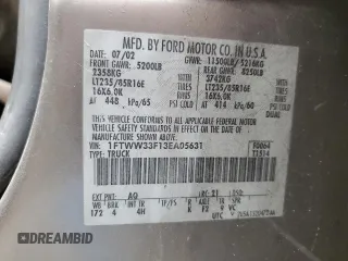 2003 Ford F-350 XL with VIN 1FTWW33F13EA05631, listed as a Copart auction lot 82089174 with 365,768 mi miles and Salvage Title. Bid and sale history available at DreamBid. Image 14.
