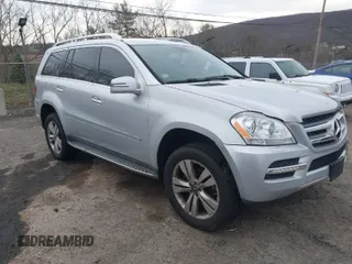 2012 Mercedes-Benz GL-Class GL 450 with VIN 4JGBF7BE3CA765156, listed as a IAAI auction lot 42035869 with 208,281 mi miles. Bid and sale history available at carsss.com. Image 1.