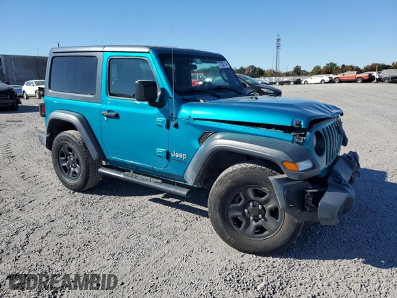 2020 Jeep Wrangler Sport with VIN 1C4GJXAG4LW178754, listed as a Copart auction lot 77232714 with 108,955 mi miles and Salvage title. Bid and sale history available at DreamBid. Image 4.