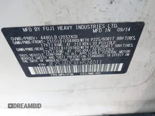 2015 Subaru Forester Premium with VIN JF2SJADCXFH524011, listed as a IAAI auction lot 42181168 with 195,654 mi miles and . Bid and sale history available at DreamBid. Image 9.