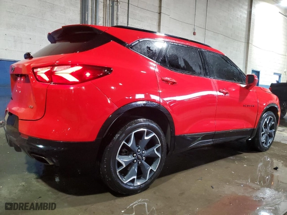 2020 Chevrolet Blazer RS with VIN 3GNKBKRS6LS539942, listed as a Copart auction lot 44590195 with 101,803 mi miles and Salvage Title. Bid and sale history available at carsss.com. Image 3.