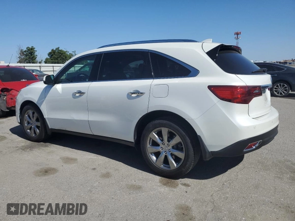 2014 Acura MDX Advance with VIN 5FRYD4H88EB026703, listed as a Copart auction lot 56964525 with 75,734 mi miles and Salvage title. Bid and sale history available at DreamBid. Image 2.