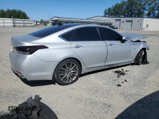 2018 Genesis G80 5.0L Ultimate with VIN KMHGN4JF4JU237199, listed as a Copart auction lot 64062644 with 0 mi miles and Salvage Title. Bid and sale history available at carsss.com. Image 3.