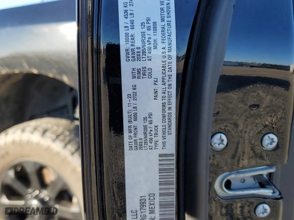 2024 Ram 2500 Laramie with VIN 3C6UR5FLXRG179931, listed as a Copart auction lot 41413045 with 9,577 mi miles and Salvage Title. Bid and sale history available at carsss.com. Image 14.