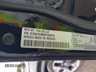 2021 Jeep Compass Limited with VIN 3C4NJDCB6MT584016, listed as a IAAI auction lot 42661401 with 68,455 mi miles and . Bid and sale history available at DreamBid. Image 9.