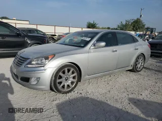 2012 Hyundai Equus Signature with VIN KMHGH4JH8CU056196, listed as a Copart auction lot 65628274 with 107,256 mi miles and Salvage Title. Bid and sale history available at DreamBid. Image 1.