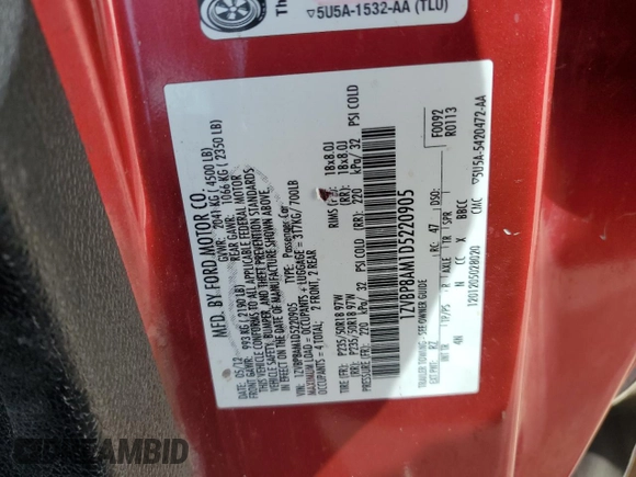 2013 Ford Mustang V6 with VIN 1ZVBP8AM1D5220905, listed as a Copart auction lot 42244665 with 172,112 mi miles and Salvage Title. Bid and sale history available at carsss.com. Image 15.