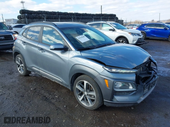 2020 Hyundai Kona Limited with VIN KM8K3CA58LU443078, listed as a IAAI auction lot 41510108 with 101,412 mi miles. Bid and sale history available at carsss.com. Image 1.