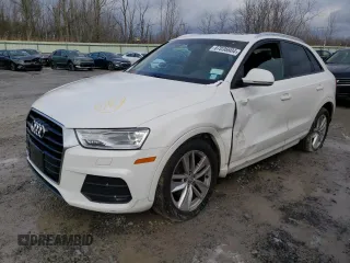 2017 Audi Q3 Premium with VIN WA1ECCFS7HR009514, listed as a Copart auction lot 87036604 with 126,490 mi miles and Salvage Title. Bid and sale history available at carsss.com. Image 1.