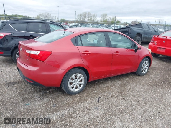 2012 Kia Rio LX with VIN KNADM4A30C6094000, listed as a IAAI auction lot 42059778 with 127,957 mi miles. Bid and sale history available at carsss.com. Image 4.