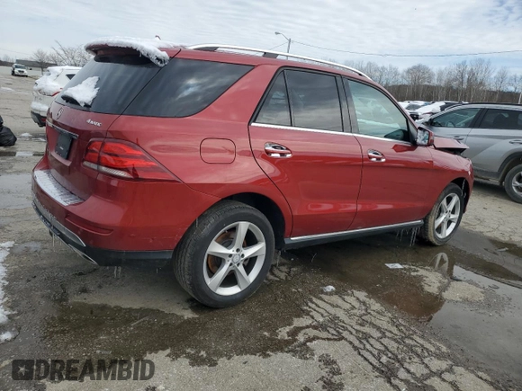 2016 Mercedes-Benz GLE 350 with VIN 4JGDA5HBXGA771552, listed as a Copart auction lot 45095975 with 68,369 mi miles and Salvage title. Bid and sale history available at DreamBid. Image 3.