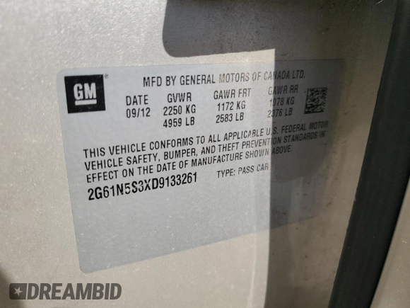 2013 Cadillac XTS z VIN 2G61N5S3XD9133261, wystawiony jako Copart lot #52939485 z przebiegiem 92 304 mil mil oraz Szkoda całkowita • Salvage title. Historia ofert i sprzedaży dostępna na DreamBid. Obrazek 15.