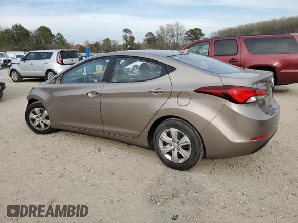 2016 Hyundai Elantra SE with VIN 5NPDH4AE7GH672100, listed as a Copart auction lot 50680505 with 107,445 mi miles and Salvage Title. Bid and sale history available at carsss.com. Image 2.
