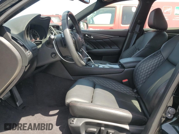 2023 Infiniti Q50 Red Sport 400 with VIN JN1FV7DP8PM570247, listed as a Copart auction lot 51143775 with 8,919 mi miles and Clean Title. Bid and sale history available at DreamBid. Image 7.