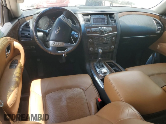 2016 Infiniti QX80 with VIN JN8AZ2NC0G9400613, listed as a Copart auction lot 61346795 with 129,753 mi miles and Clean title. Bid and sale history available at DreamBid. Image 8.