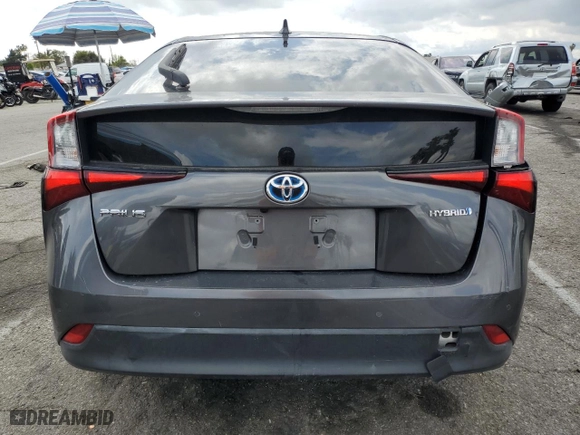 2019 Toyota Prius L Eco with VIN JTDKARFU3K3088810, listed as a Copart auction lot 51188385 with 82,825 mi miles and Salvage Title. Bid and sale history available at carsss.com. Image 6.