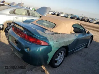 1999 Mitsubishi Eclipse GS with VIN 4A3AX35G2XE134039, listed as a Copart auction lot 76186224 with 0 mi miles and Salvage Title. Bid and sale history available at carsss.com. Image 3.