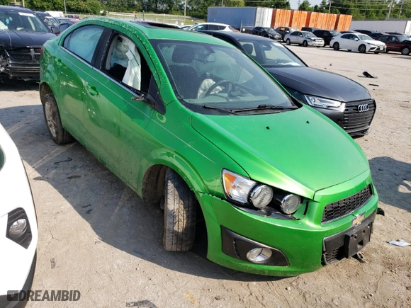 2015 Chevrolet Sonic LT with VIN 1G1JC5SB3F4163761, listed as a Copart auction lot 53343843 with 0 mi miles and Salvage Title. Bid and sale history available at carsss.com. Image 4.