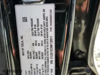 2022 Tesla Model 3 Performance with VIN 5YJ3E1EC9NF130911, listed as a Copart auction lot 50942735 with 30,484 mi miles and Salvage Title. Bid and sale history available at carsss.com. Image 13.