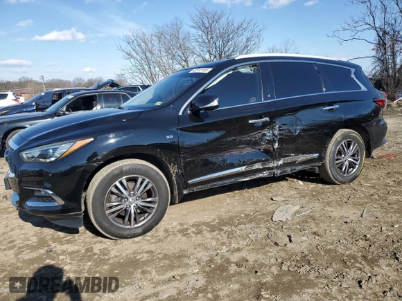 2018 Infiniti QX60 with VIN 5N1DL0MM1JC504459, listed as a Copart auction lot 42913155 with 125,869 mi miles and Salvage Title. Bid and sale history available at carsss.com. Image 1.