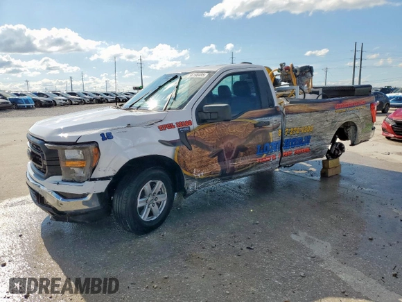 2023 Ford F-150 XL with VIN 1FTMF1CB6PKE64993, listed as a Copart auction lot 56198495 with 41,376 mi miles and Salvage title. Bid and sale history available at DreamBid. Image 1.