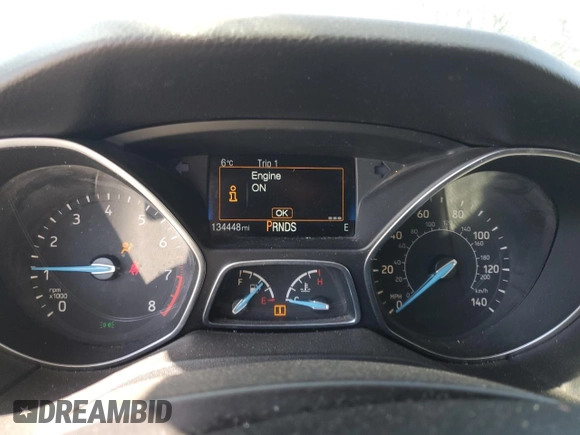 2015 Ford Focus SE with VIN 1FADP3F26FL321836, listed as a Copart auction lot 49893205 with 134,448 mi miles and Salvage Title. Bid and sale history available at carsss.com. Image 9.