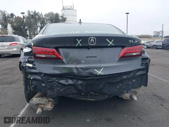 2016 Acura TLX V6 with VIN 19UUB2F35GA009159, listed as a IAAI auction lot 41972718 with 102,202 mi miles. Bid and sale history available at carsss.com. Image 6.