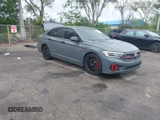 2024 Volkswagen Jetta GLI 40th Anniversary Edition with VIN 3VW9T7BU7RM003590, listed as a IAAI auction lot 42181046 with 20,777 mi miles and . Bid and sale history available at DreamBid. Image 1.