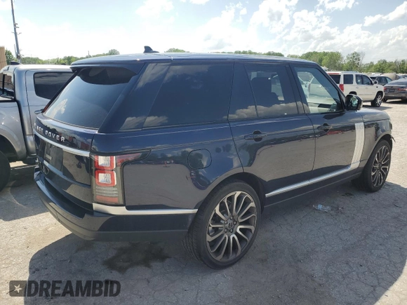 2016 Land Rover Range Rover with VIN SALGR2PF1GA297089, listed as a Copart auction lot 53942364 with 61,437 mi miles and Salvage Title. Bid and sale history available at carsss.com. Image 3.