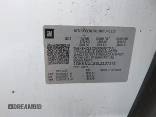 2020 GMC Acadia SLT with VIN 1GKKNULS3LZ137372, listed as a IAAI auction lot 41506267 with 121,853 mi miles and . Bid and sale history available at DreamBid. Image 9.