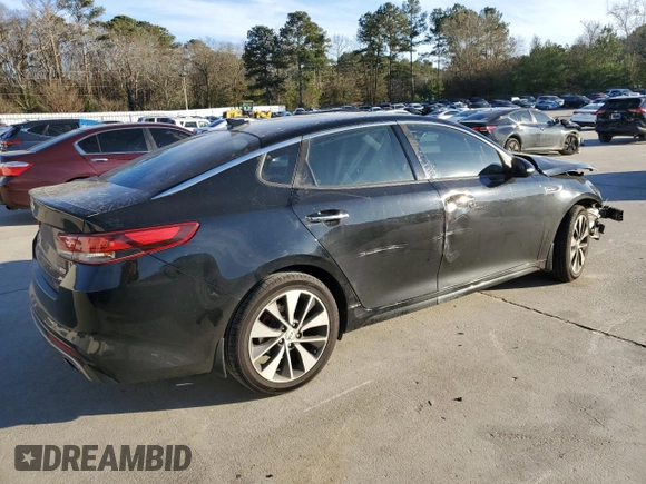 2016 Kia Optima SX Turbo with VIN 5XXGW4L21GG064414, listed as a Copart auction lot 88522155 with 106,023 mi miles and Salvage Title. Bid and sale history available at carsss.com. Image 3.