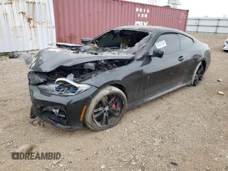 2021 BMW 4 Series M440i xDrive with VIN WBA13AR06MCF66804, listed as a Copart auction lot 50761734 with Not Provided miles and Salvage Title. Bid and sale history available at DreamBid. Image 1.