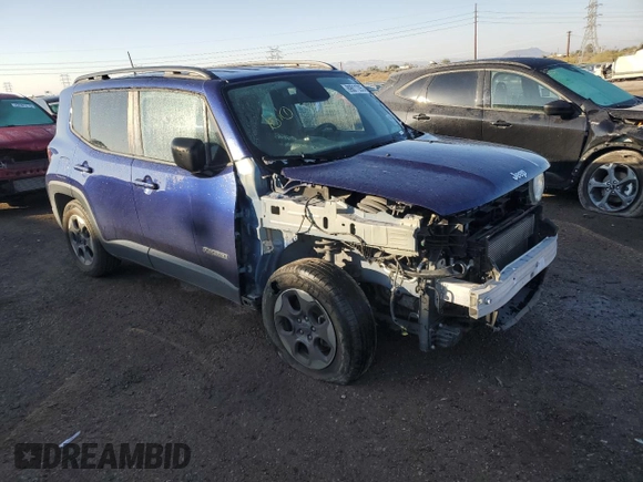 2018 Jeep Renegade Sport with VIN ZACCJAAB2JPG74971, listed as a Copart auction lot 89011285 with 59,086 mi miles and Salvage Title. Bid and sale history available at DreamBid. Image 4.