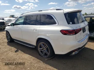 2022 Mercedes-Benz GLS 450 with VIN 4JGFF5KE5NA596444, listed as a Copart auction lot 66557944 with 24,797 mi miles and Salvage Title. Bid and sale history available at DreamBid. Image 2.