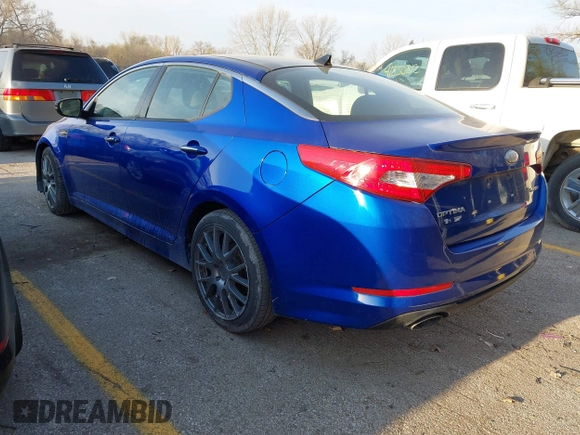 2013 Kia Optima SX with VIN 5XXGR4A67DG211425, listed as a IAAI auction lot 41901260 with 169,777 mi miles. Bid and sale history available at carsss.com. Image 3.