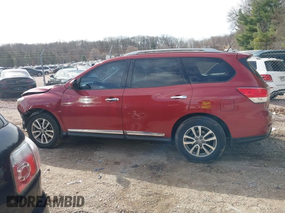 2014 Nissan Pathfinder SV with VIN 5N1AR2MM6EC703140, listed as a IAAI auction lot 42020415 with 127,620 mi miles. Bid and sale history available at carsss.com. Image 14.