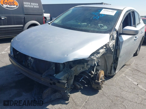 2015 Nissan Sentra S with VIN 3N1AB7APXFY282104, listed as a IAAI auction lot 42004565 with 136,077 mi miles. Bid and sale history available at carsss.com. Image 6.