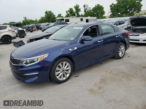 2017 Kia Optima EX with VIN 5XXGU4L35HG158389, listed as a Copart auction lot 59822505 with 80,051 mi miles and Salvage title. Bid and sale history available at DreamBid. Image 1.